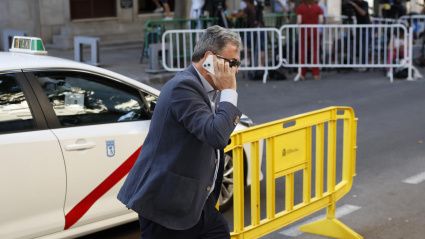 Antxon Alonso de la empresa Servinabar a su llegada al Tribunal Supremo