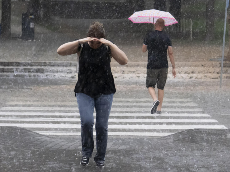 Tormenta en Teruel a primera hora de la tarde