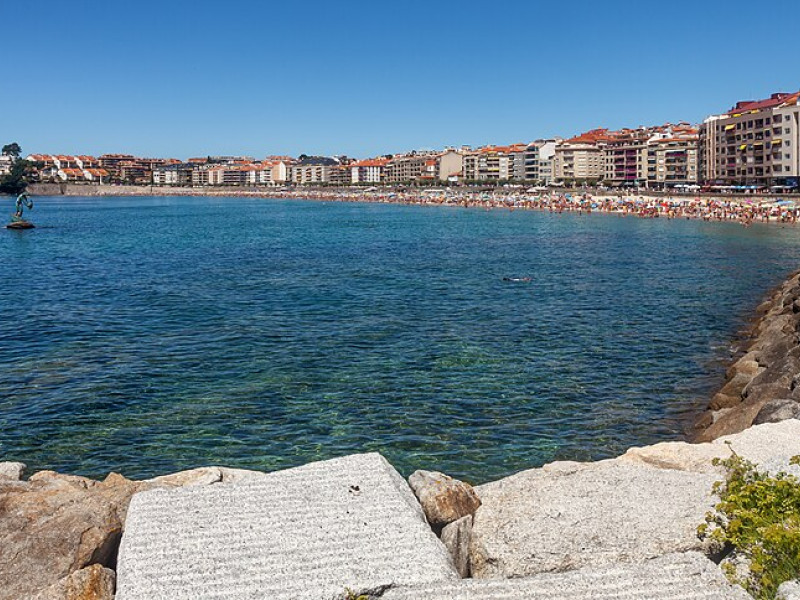 Imagen de la playa de Silgar, en Sanxenxo