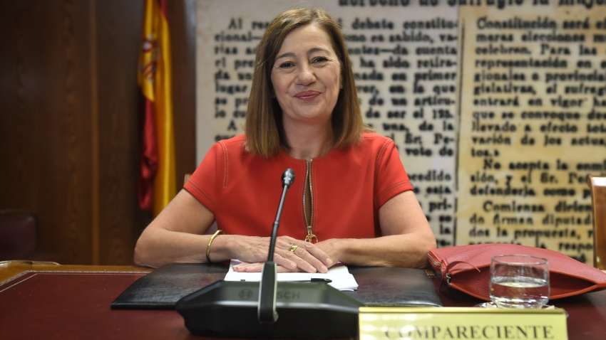 La expresidenta de las Islas Baleares y actual presidenta del Congreso, Francina Armengol, comparece ante la Comisión de Investigación por el ‘caso Koldo’, en el Senado