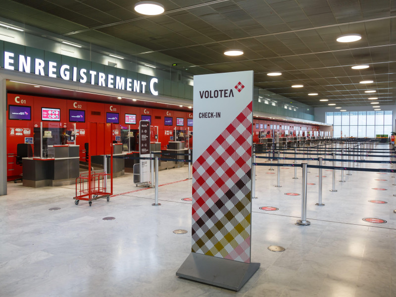 Zona de Check in en Toulouse de Volotea