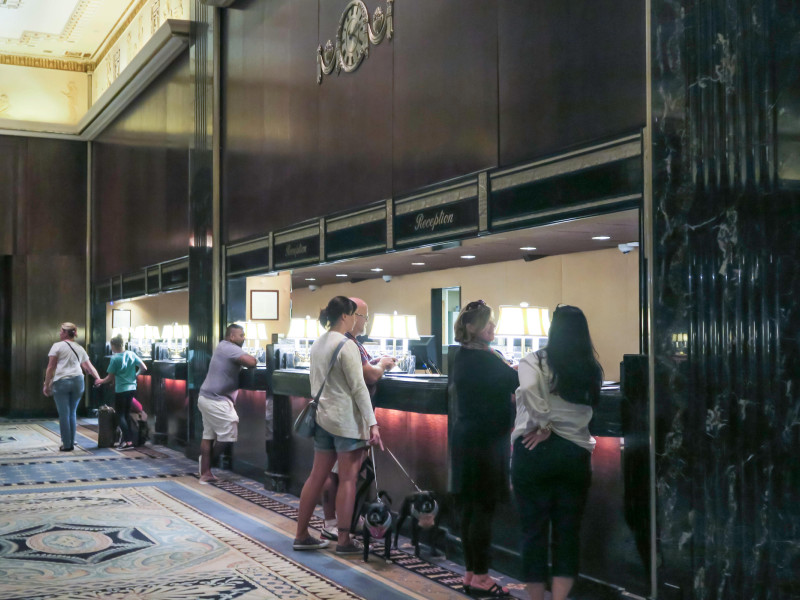 Recepción de un hotel