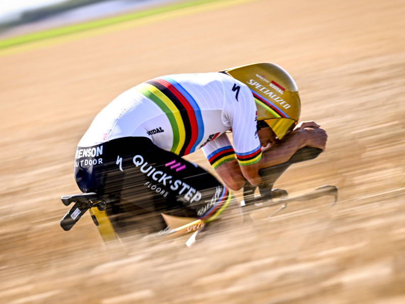 Remco Evenepoel, campeón olímpico y del mundo, no falló en su gran especialidad.