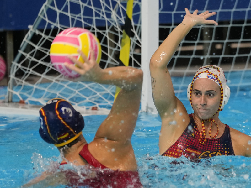 Beatriz Ortiz, considerada la mejor jugadora del mundo en 2024, durante un entrenamiento.
