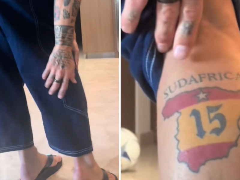 Sergio Ramos recuerda el Mundial 2010 con un nuevo tatuaje