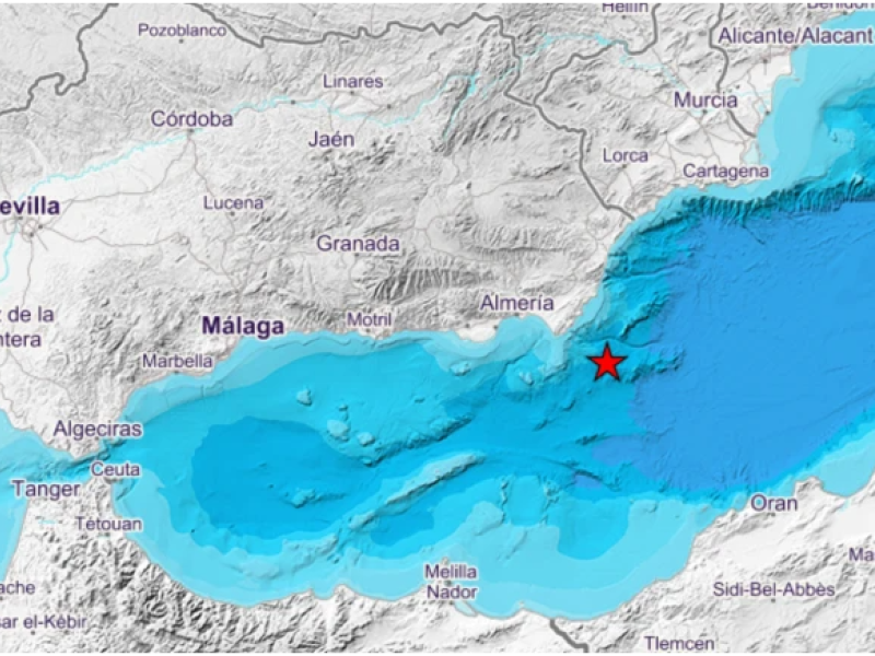 El terremoto de 5,5 se ha producido frente a la costa de Almería.