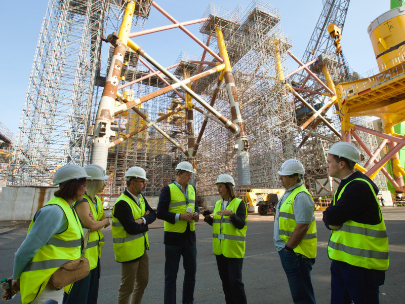 José Ramón Gómez Besteiro visitó las instalaciones de Navantia Fene