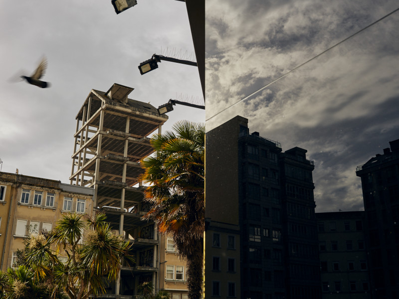 Un edificio de viviendas en construcción en Ourense