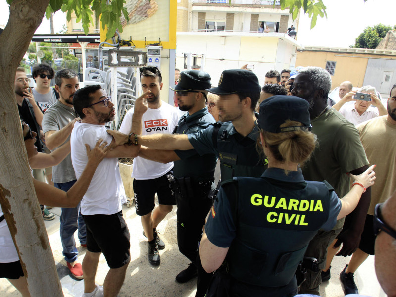 Incidentes esta mañana en Torre Pacheco con Bertrand Ngongo