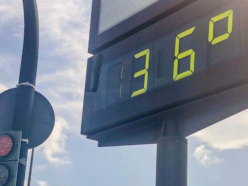 Termómetro en 36 grados