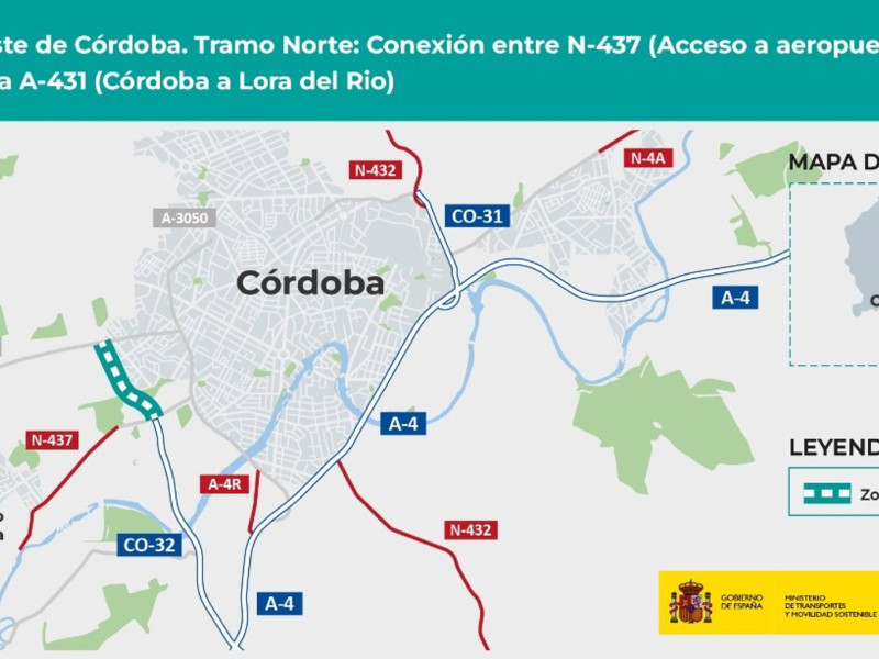 Imagen del proyecto de la Variante Oeste de Córdoba.