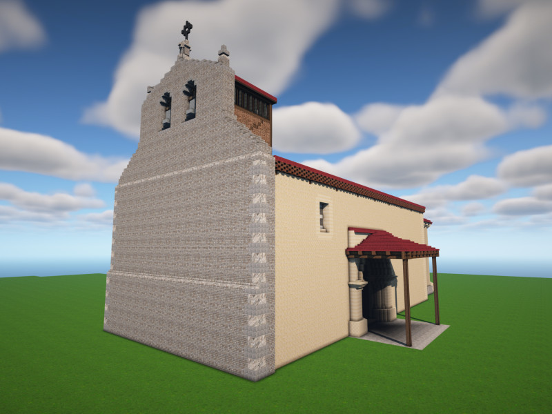 Réplica en Minecraft de la Iglesia de San Bartolomé de la Barbolla