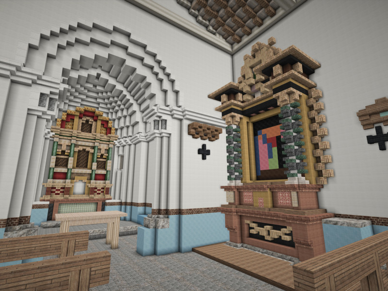 Réplica en Minecraft de la Iglesia de San Bartolomé de la Barbolla