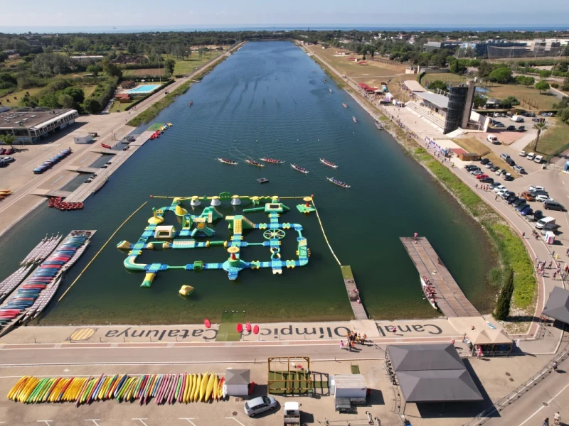 Vista aérea del Canal Olímpico en Castelldefels