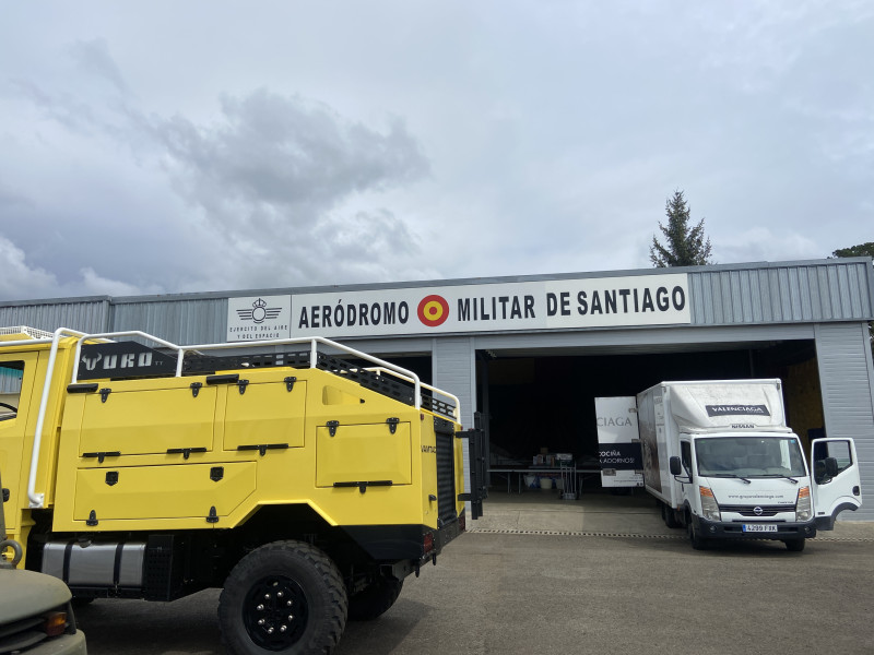 Instalaciones del aeródromo militar de Lavacolla (Santiago)
