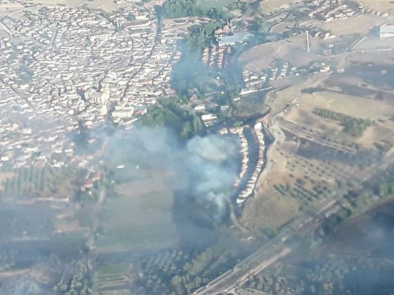 El incendio en La Torre de Esteban Hambrán (Toledo)