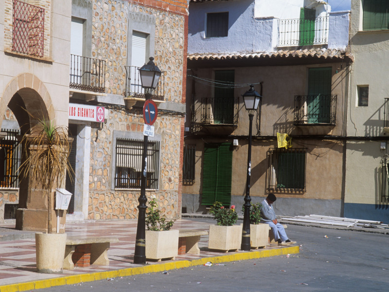 Escena callejera con un anciano, Alhambra, Ciudad Real