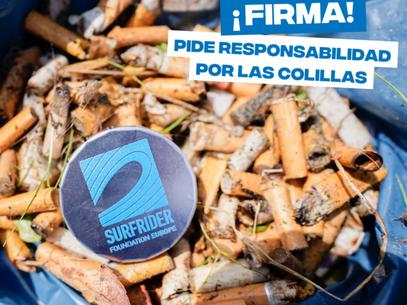 Recogida de colillas por Surfrider