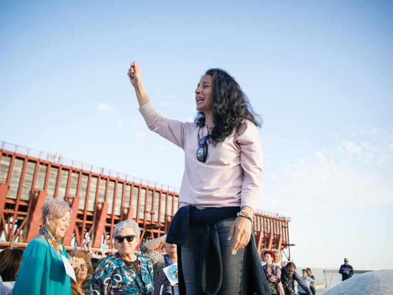 Patricia Ramírez, la madre de Gabriel Cruz, durante un acto para reclamar la protección de la imagen de su hijo