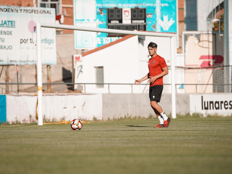 Hugo Redón, en un entrenamiento con el Teruel
