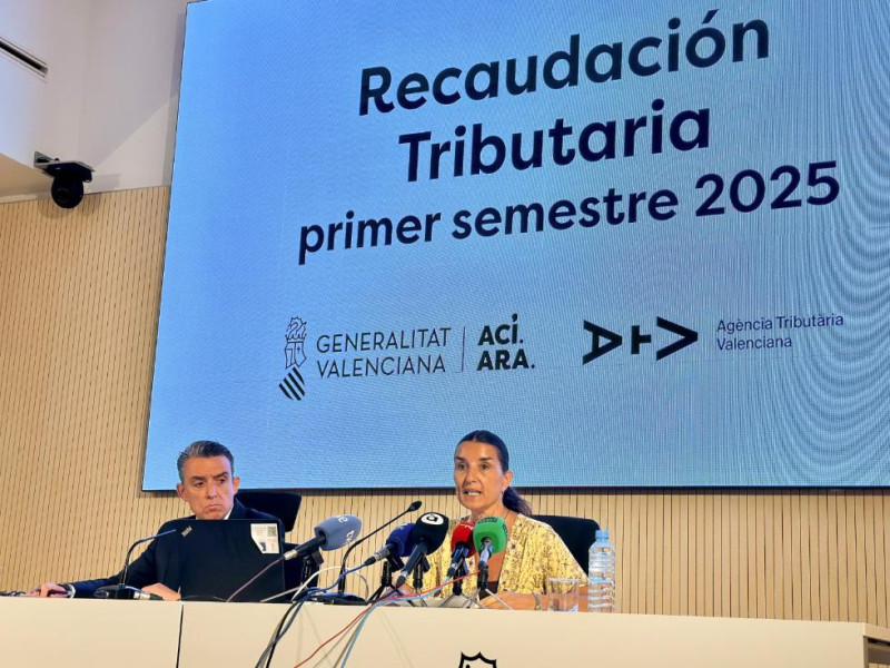 Ruth Merino Consellera de Hacienda y Ángel Zaera Director de la Agencia Tributaria Valenciana