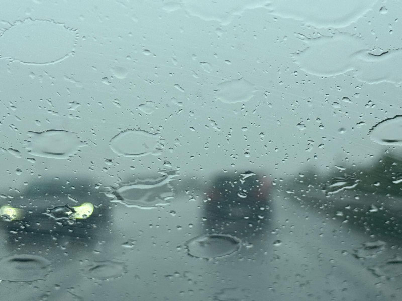 Lluvias torrenciales en Dénia desde el coche