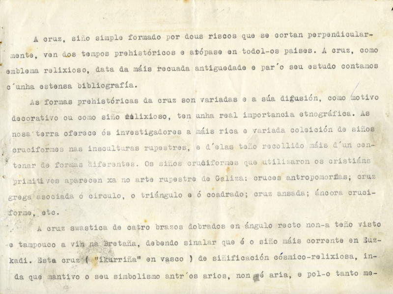 Texto de Castelao sobre as cruces de pedra