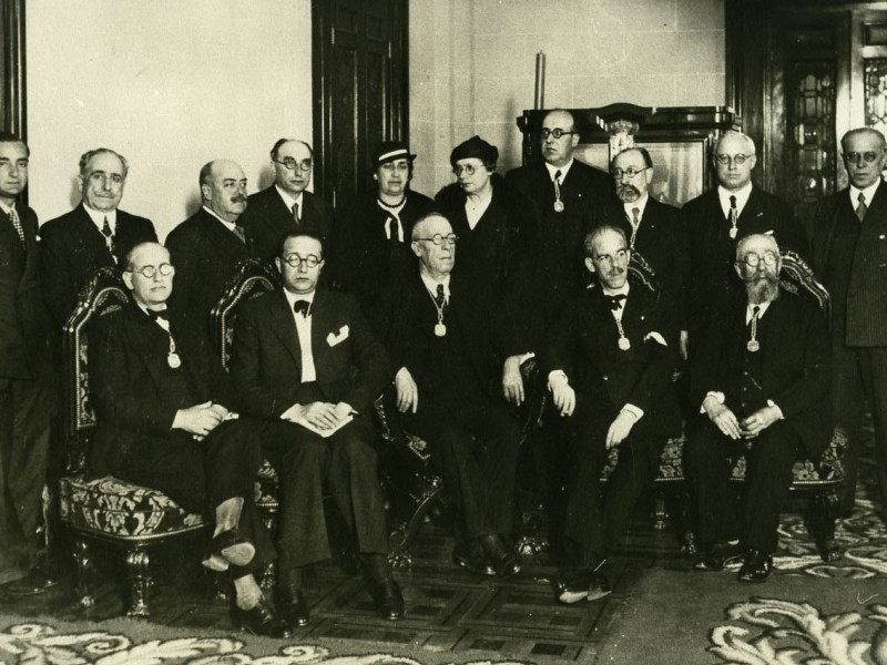 Foto de grupo do ingreso de Castelao na RAG