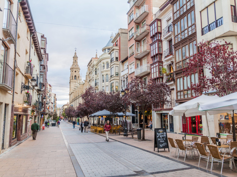 Calle Portales en el centro de Logroño