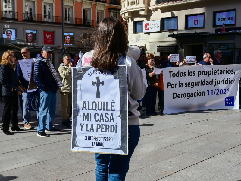 Manifestación en Madrid en contra de la ocupación