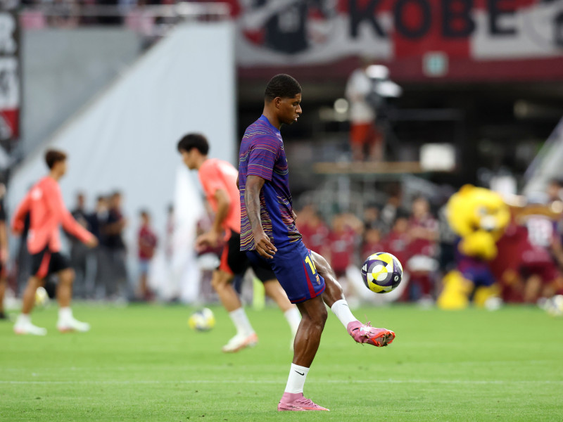 Marcus Rashford, antes del partido entre el Vissel Kobe y el Barcelona
