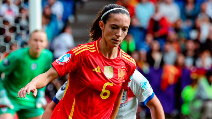 Aitana Bonmatí, durante la final entre España e Inglaterra en la Eurocopa Femenina
