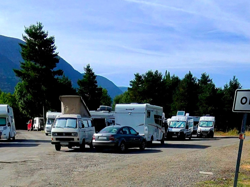 Autocaravanas en la zona de Orós