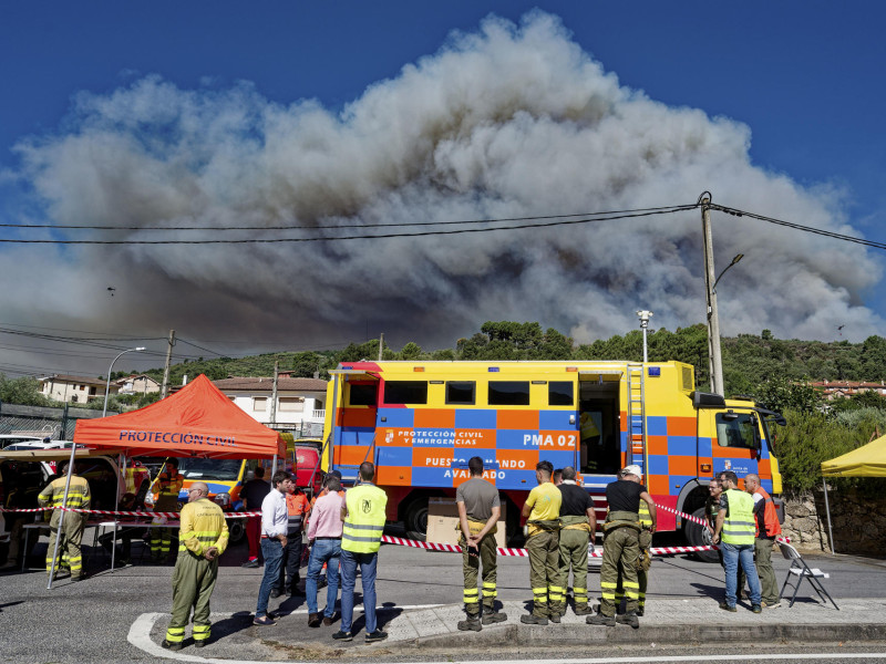 Vista del puesto de mando este martes por Mombentrán