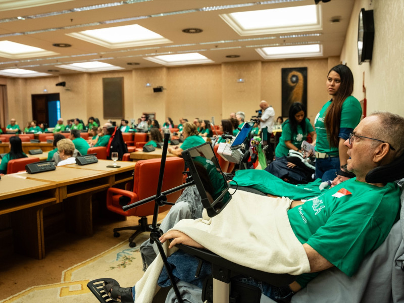 Enfermos de ELA en el Congreso