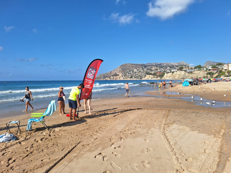 Bandera roja en Arenal-Bol de Calp por riesgo en el agua