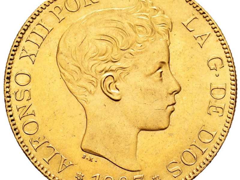 La clave de esta moneda es lo poco común que era ver a Alfonso XIII de niño