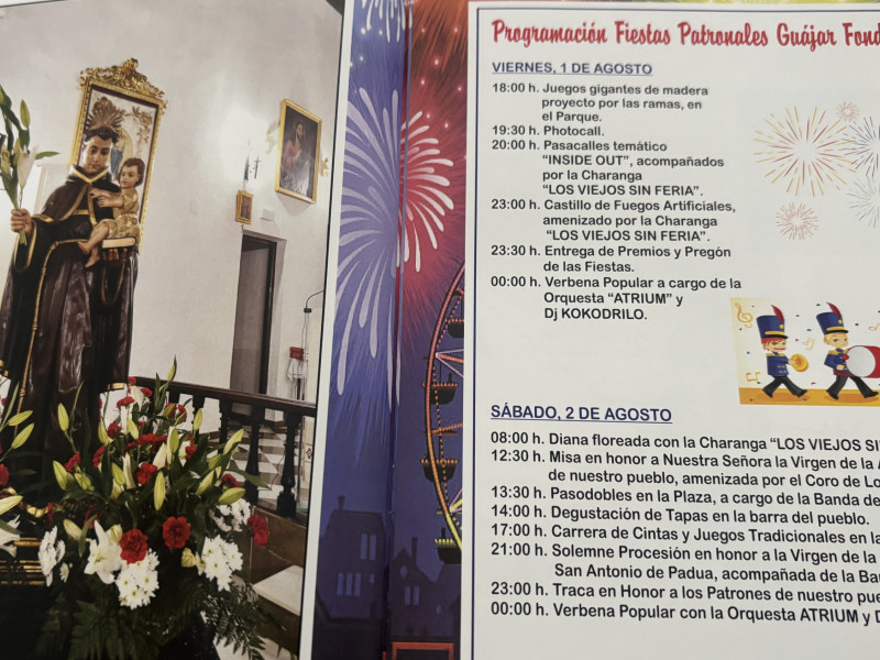 Guajar Fondón celebra sus fiestas en honor a la Virgen de la Aurora hasta el domingo 3 de agosto