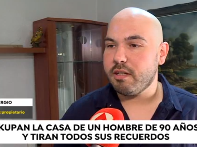 Sergio, nieto del propietario del piso okupado en Getafe