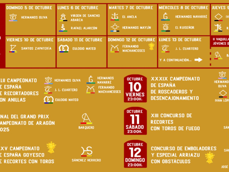 Festejos populares de la feria del Pilar de Zaragoza 2025