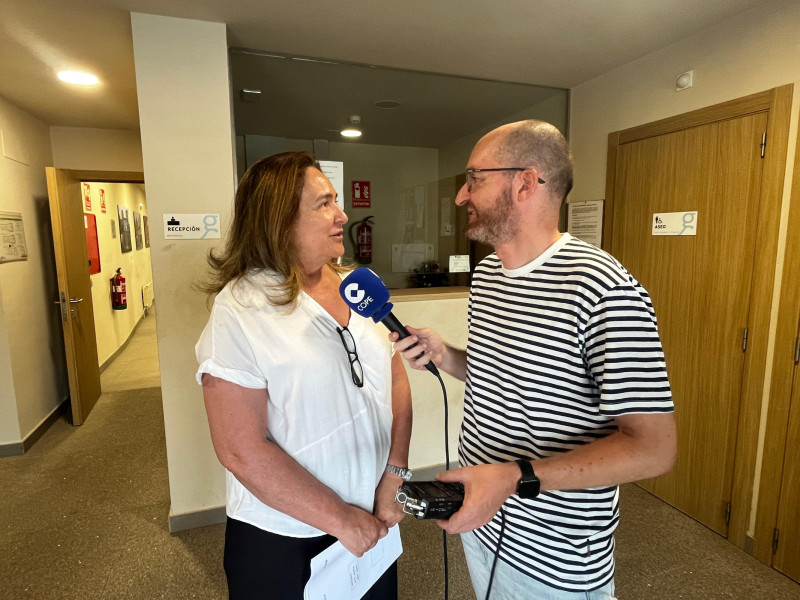 Entrevista a la delegada de la Xunta en Vigo, Ana Ortiz, en el albergue de peregrinos de O Berbés