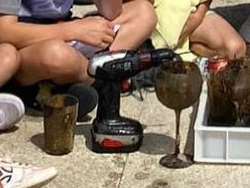 El taladro encontrado en el fondo de la Ría de Ribadeo