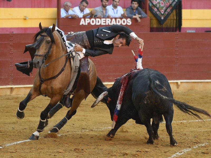 El rejoneador Diego Ventura en su faena