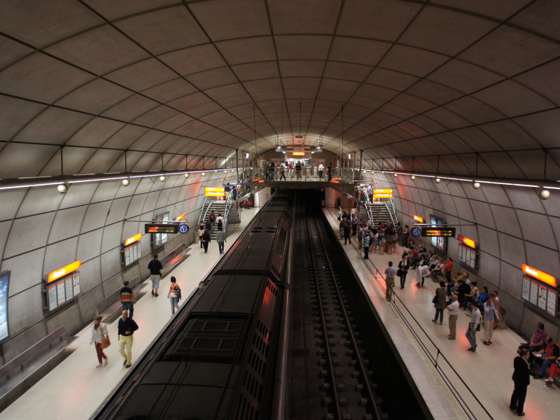 Estación de Abando, en el Metro de Bilbao