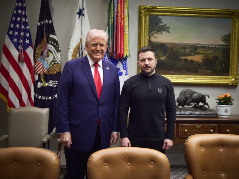 Imagen de archivo de la reunión entre Trump y Zelenski