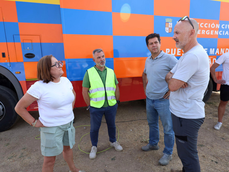 Puesto de mando del incendio en las Navas del Marqués (Ávila)