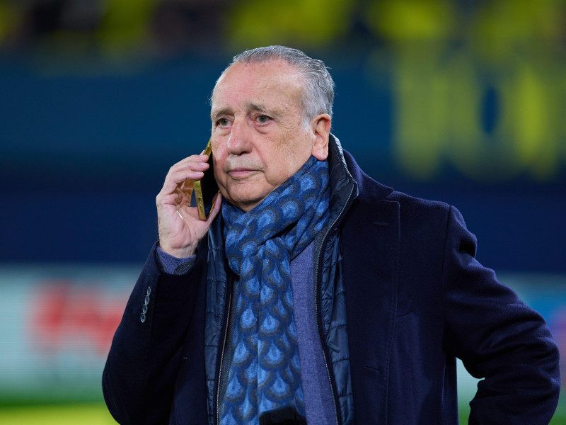 Fernando Roig presidente del Villarreal CF tras la suspensión del partido de LaLiga entre el Villarreal CF y el RCD Espanyol de Barcelona en el Estadio de la Cerámica