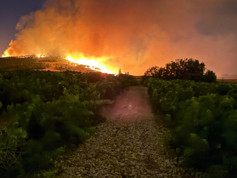 Las llamas de algunos focos ponían en alerta a vecinos de Sajazarra o Cuzcurrita