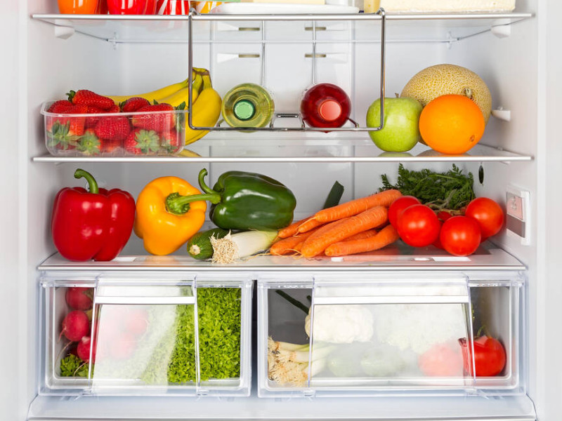 Frutas y verduras nevera