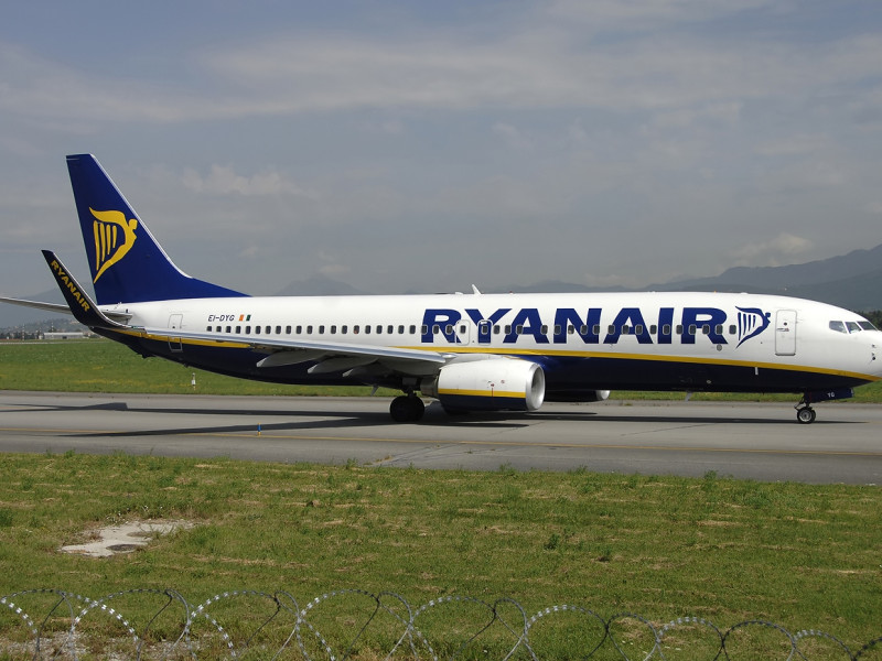 Avión de la aerolínea irlandesa Ryanair